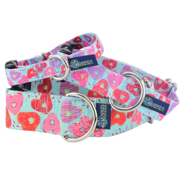 Sweet Sprinkles Heart Donut Martingale Dog Collar EarthStyle 2