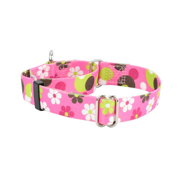 Daisy Dot Martingale Dog Collar β EarthStyle