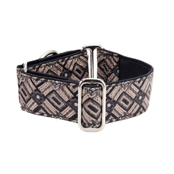 Steampunk Silk Brocade Martingale Dog Collar 2 Hounds Design