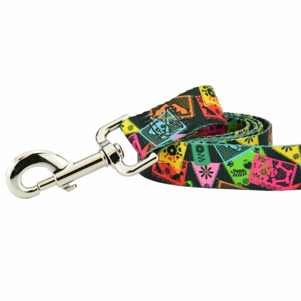 Paper Flags Dog Leash Closeup - EarthStyle