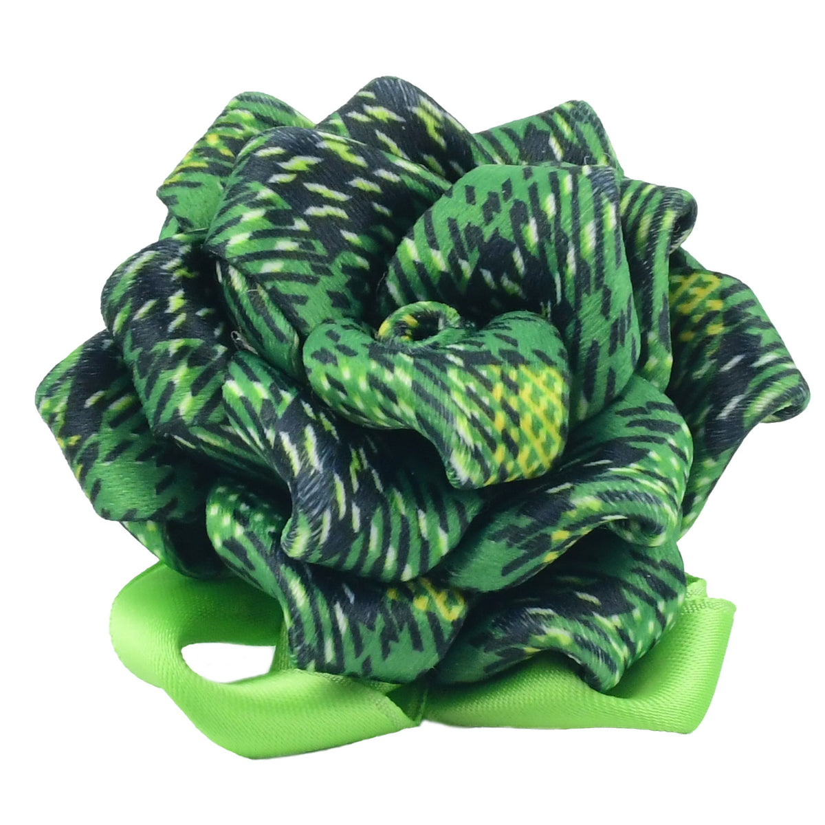 Collar Flower - Highland Plaid Kelly Green