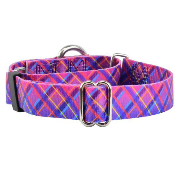 Pink plaid 2024 dog collar