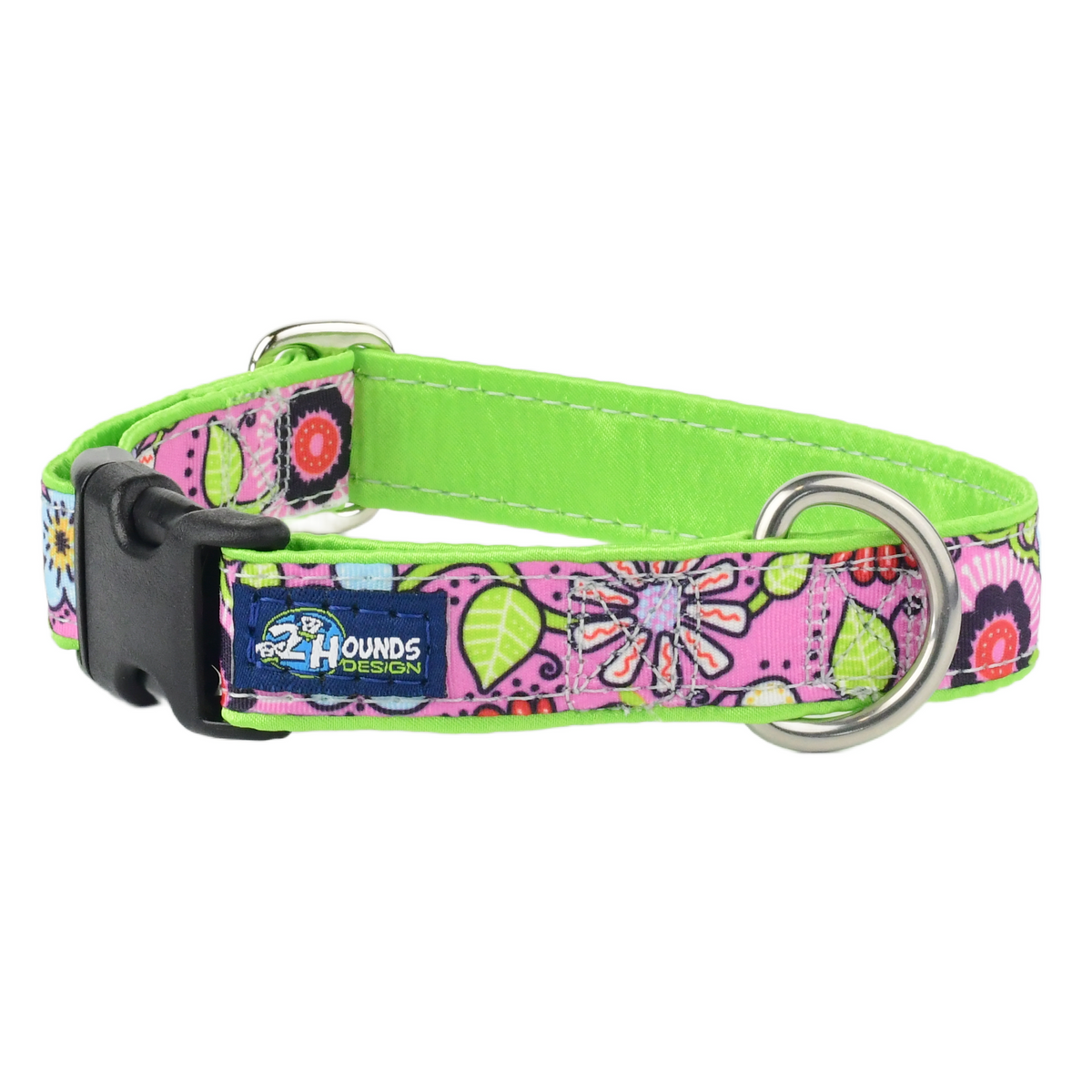 Petal Party Pink - Buckle Martingale Dog Collar