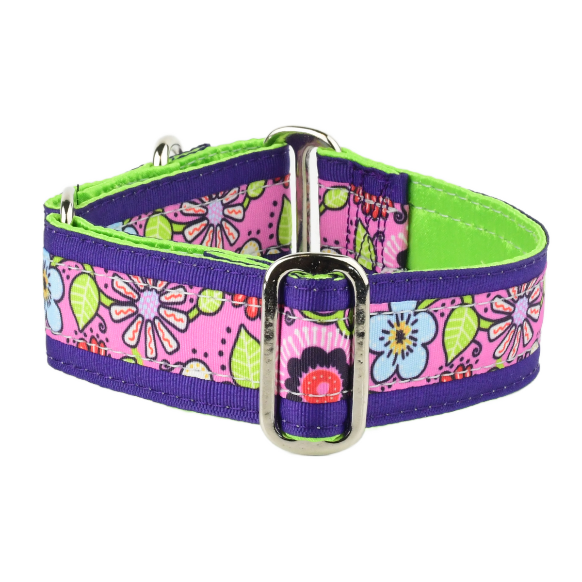 Petal Party Pink - Buckle Martingale Dog Collar