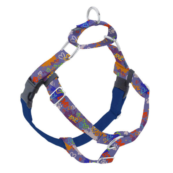 Love Graffiti Blue Freedom No-Pull Dog Harness – Earthstyle - 2