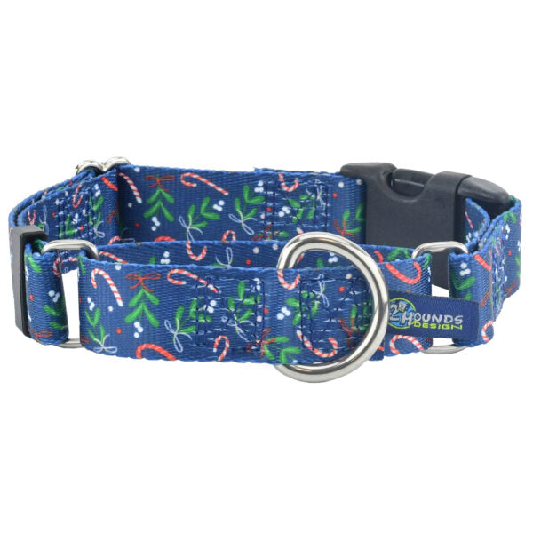 Kiss The Dog Christmas Holiday Martingale Dog Collar – EarthStyle