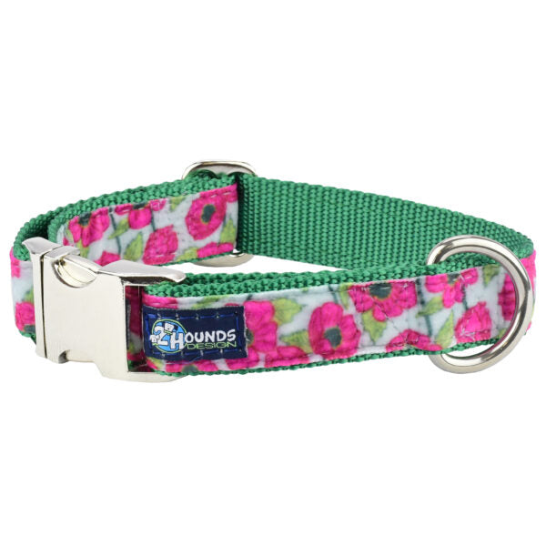 Dog collar hot sale with poppies