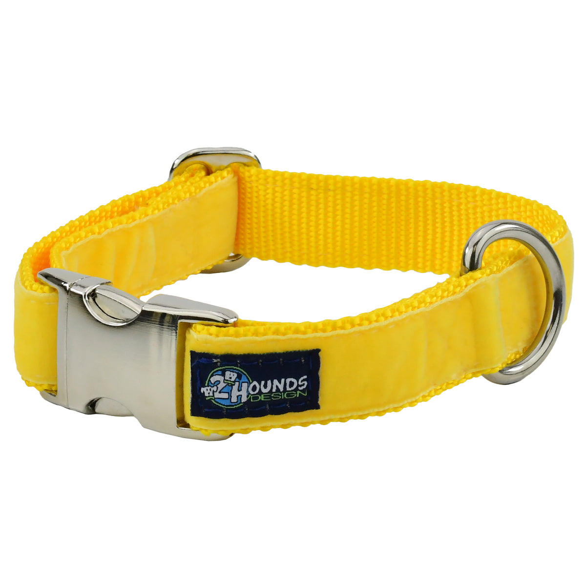 Yellow Velvet Essential Martingale Dog Collar