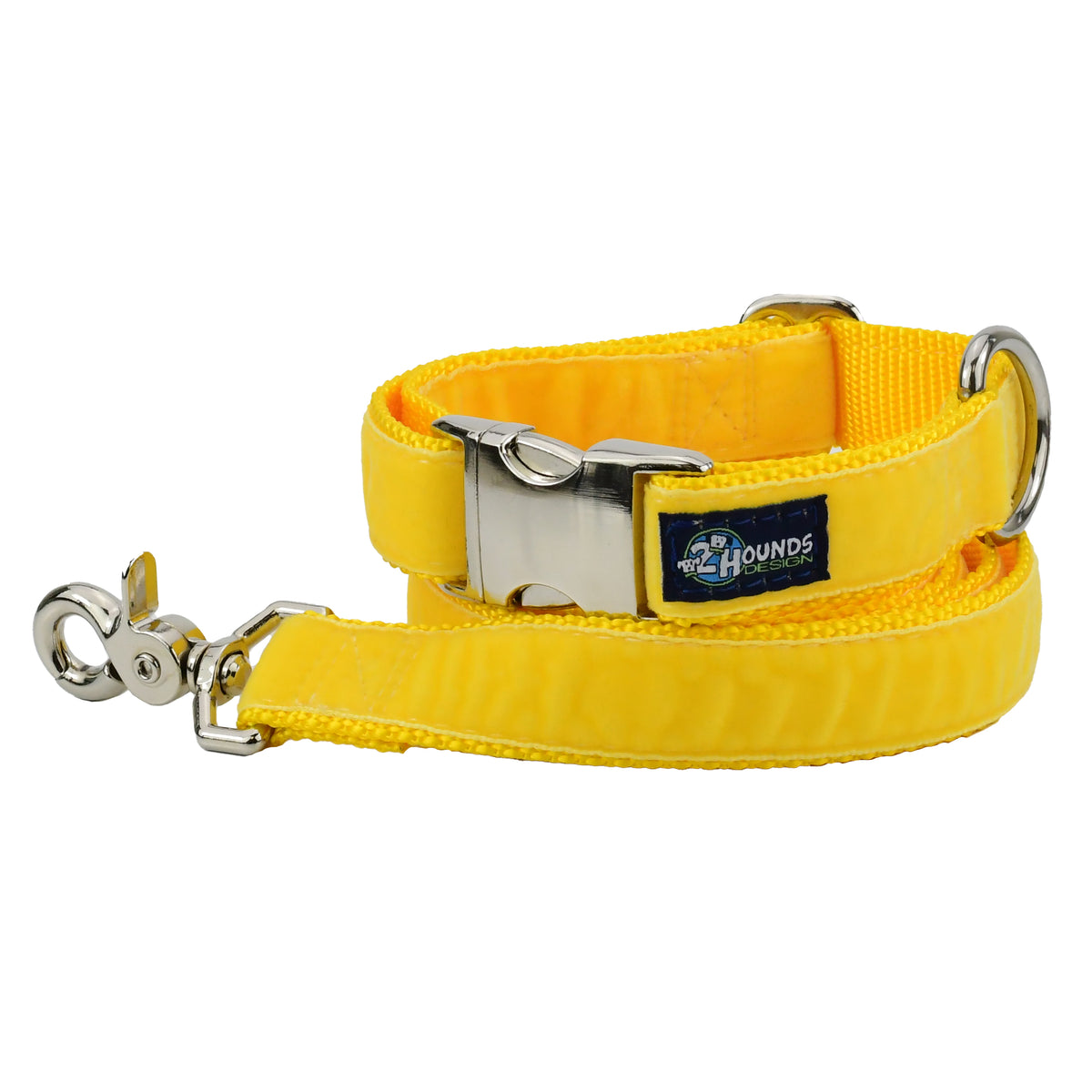Yellow Velvet Essential Martingale Dog Collar