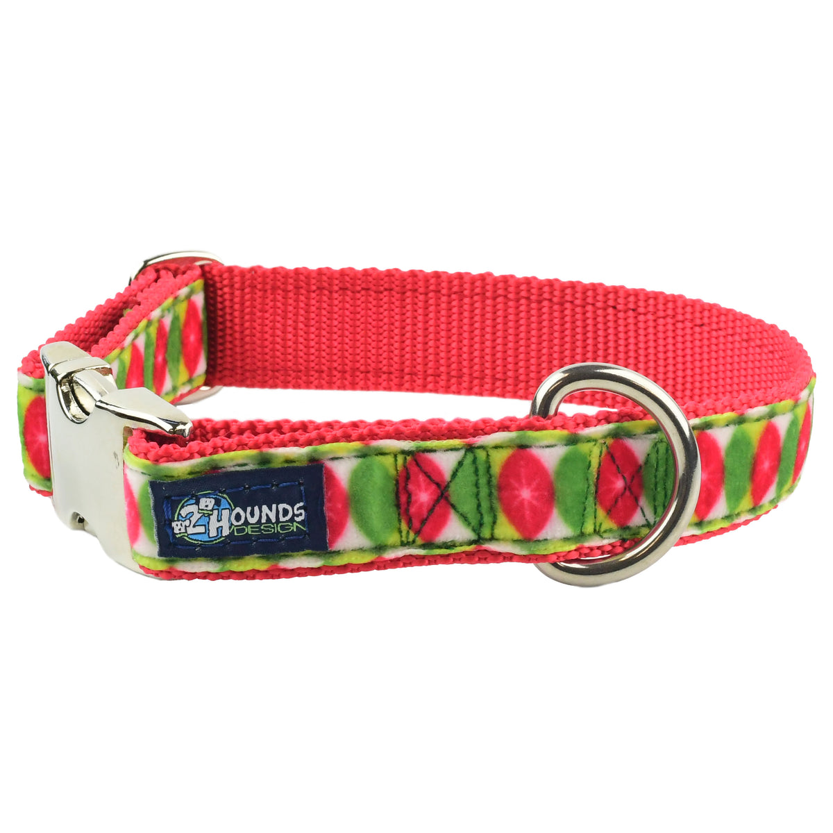 Christmas Cheer Velvet Essential Buckle Martingale Dog Collar (1″ Only)