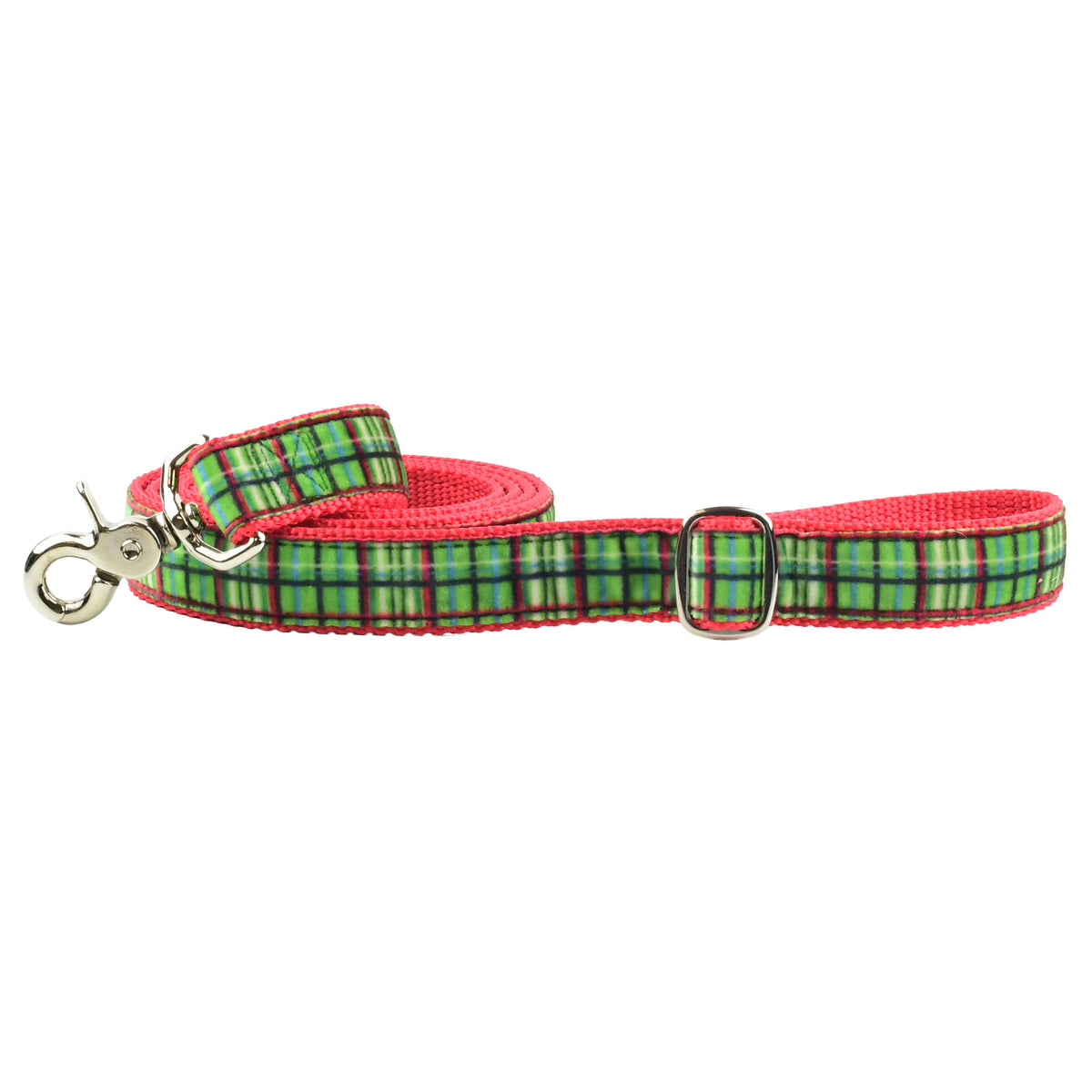Christmas Tartan Plaid Velvet Essential Buckle Martingale Dog Collar (1″ Only)