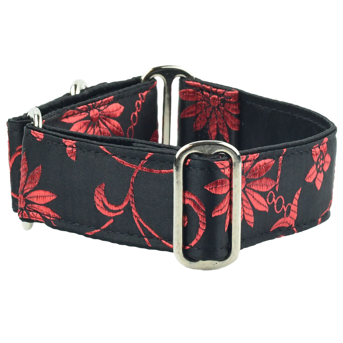 Daisy Chain Silk Brocade Martingale Dog Collar 2 Hounds Design