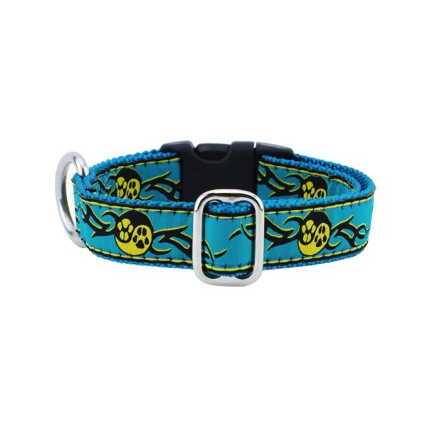 1″ Paw Yang Teal Essential Side Release Dog Collar 2 Hounds Design