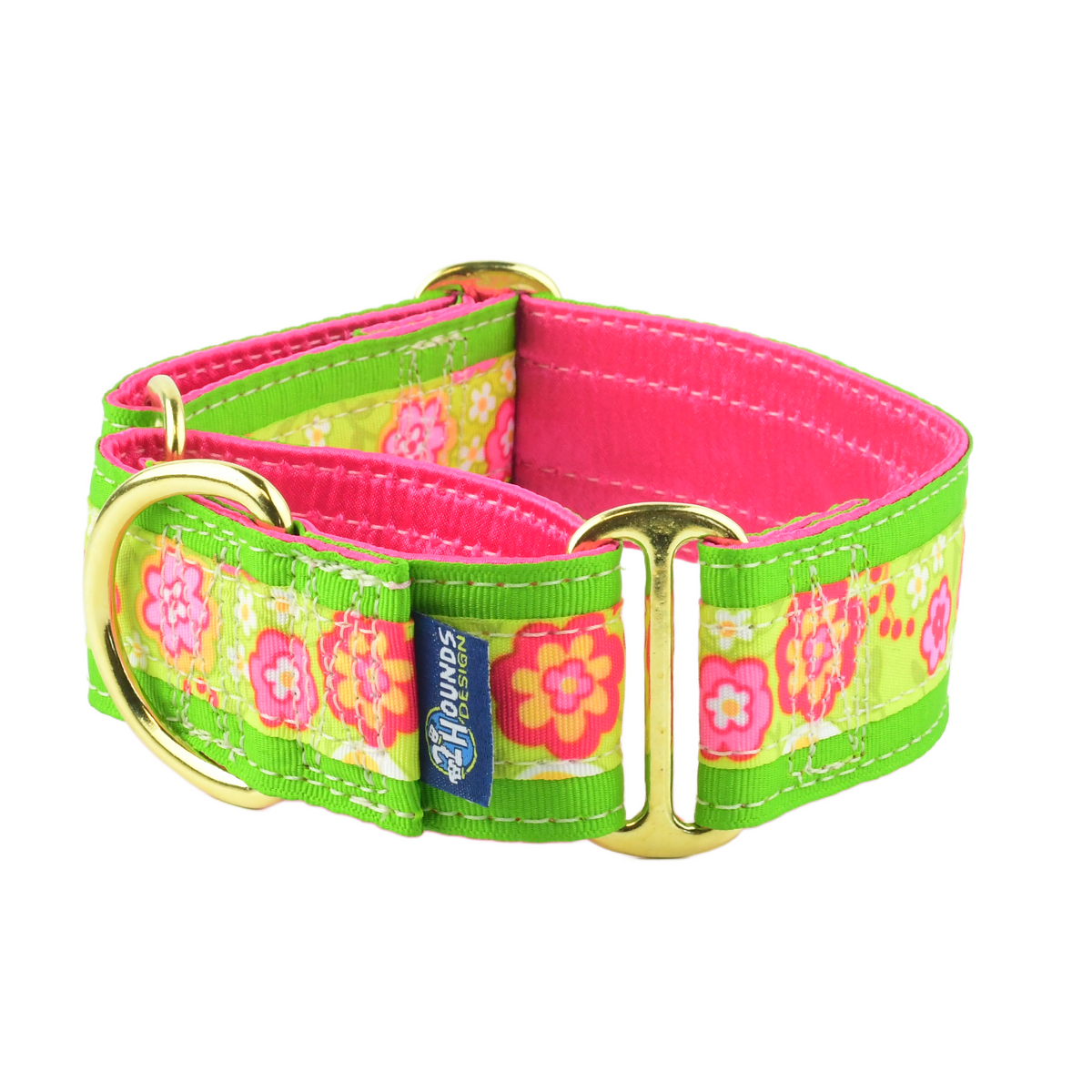 Green Bouquet - Limited Buckle Martingale Dog Collar