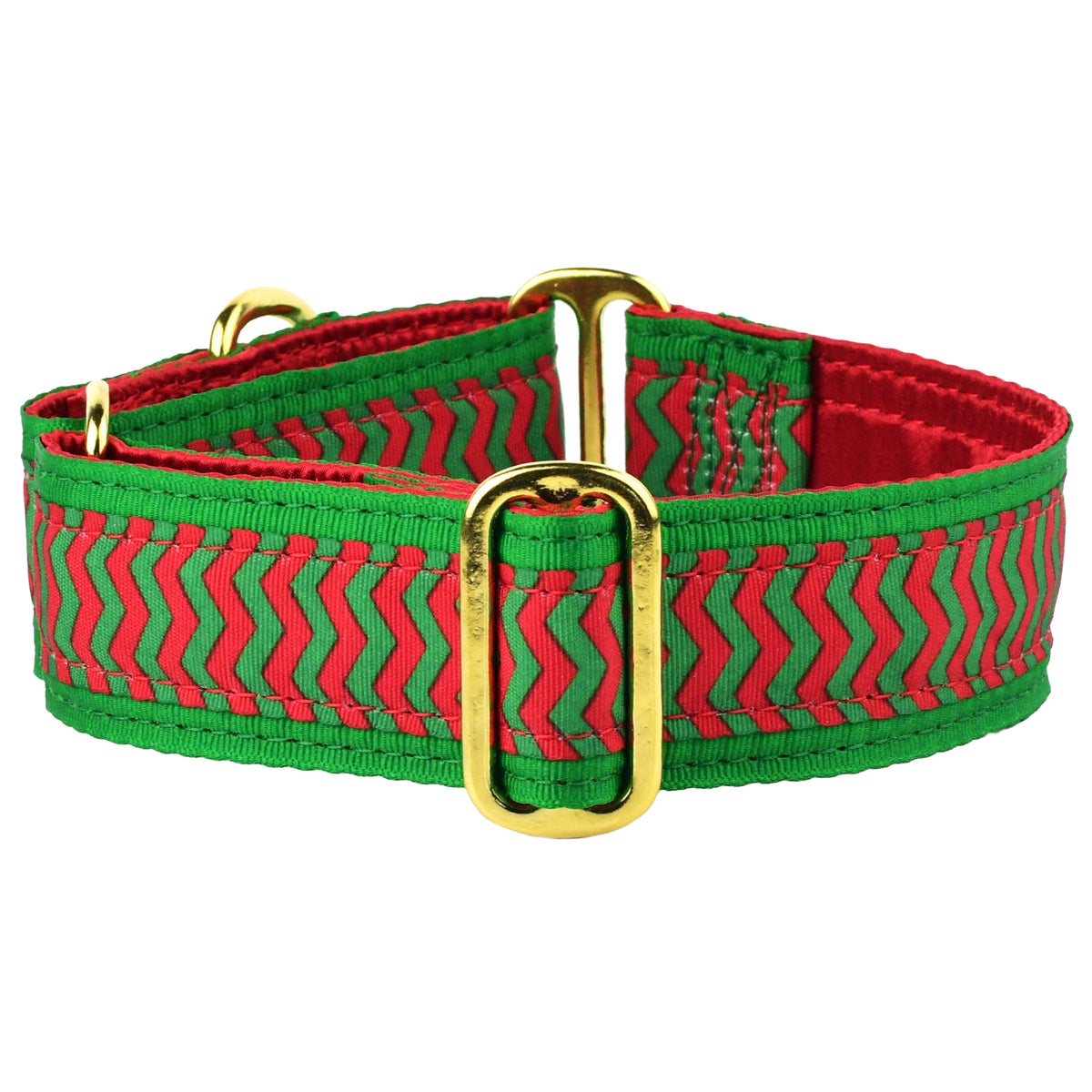 Holiday Chevron - Limited Buckle Martingale Dog Collar