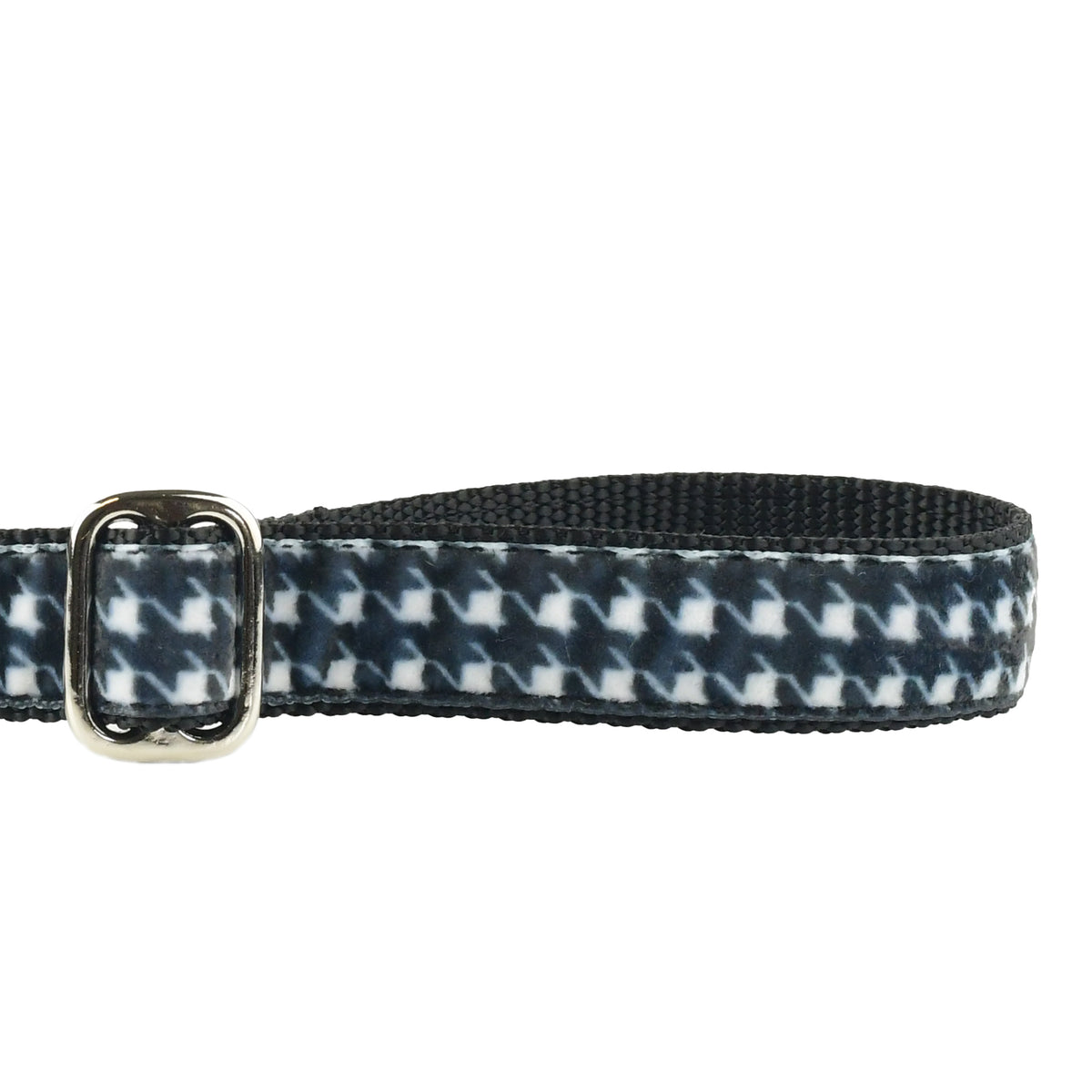 Houndstooth Black & White Velvet Essential Dog Leash