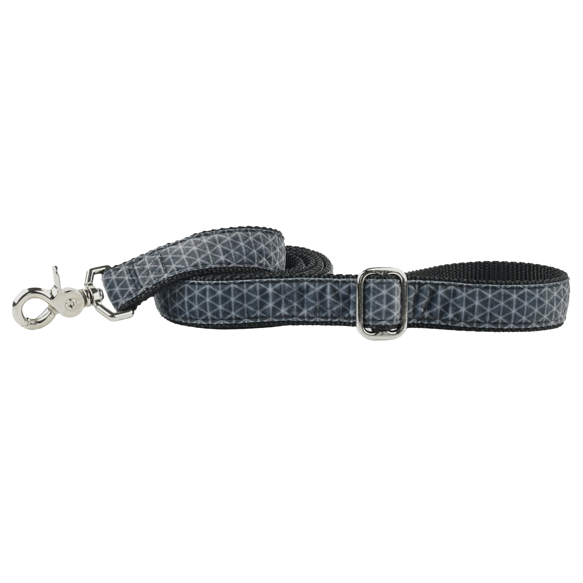 Industrial Geometric Black Velvet Essential Dog Leash