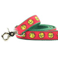 Jingle Bells Velvet Dog Leash Closeup