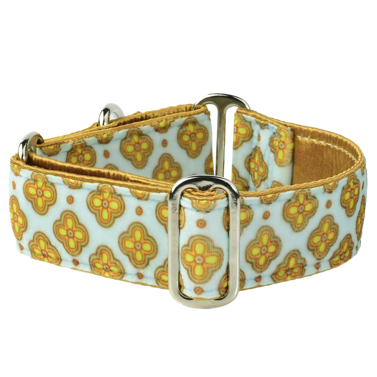 Light Blue Tile Elite Swiss Velvet Dog Collar