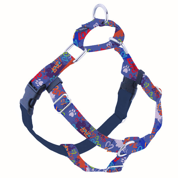 Love Graffiti Blue Freedom No-Pull Dog Harness – Earthstyle - 2