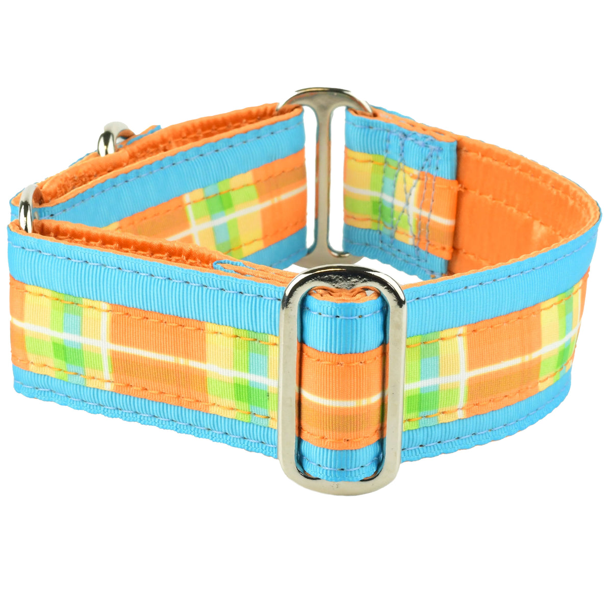 Madras Plaid Orange - Limited Dog Collar