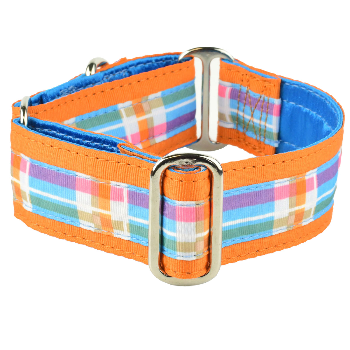 Madras Plaid Turquoise - Limited Dog Collar