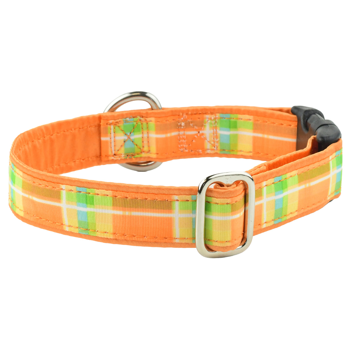 Madras Plaid Orange - Limited Dog Collar