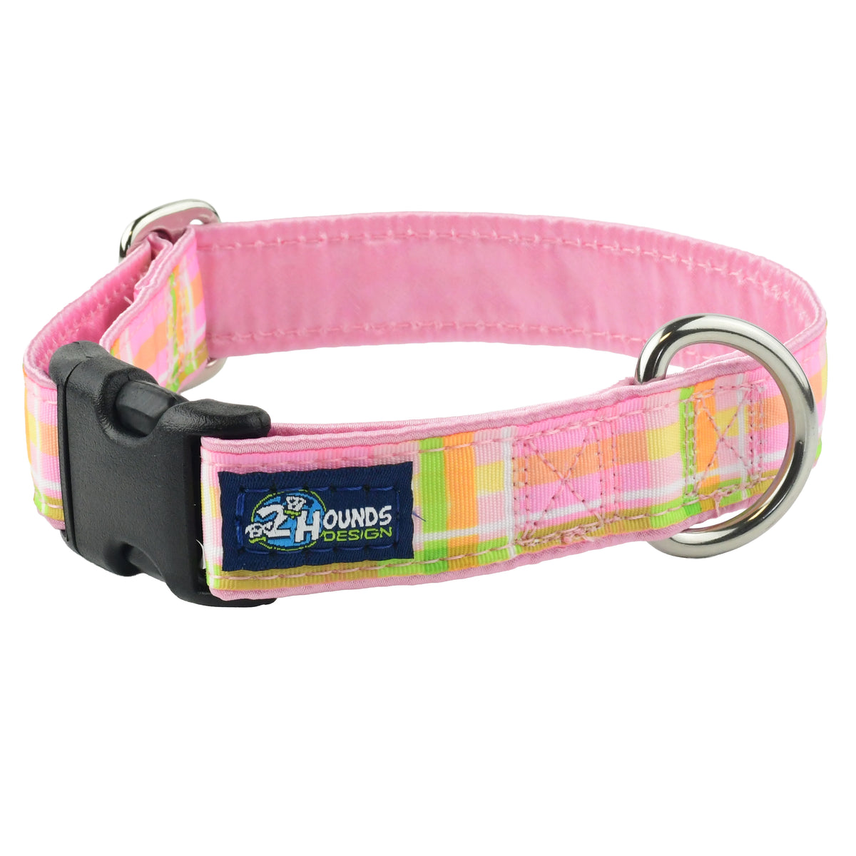 Madras Plaid Pink - Limited Dog Collar