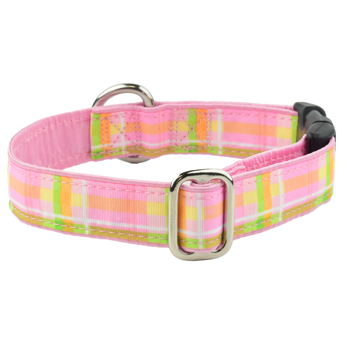 Madras Plaid Pink - Limited Dog Collar