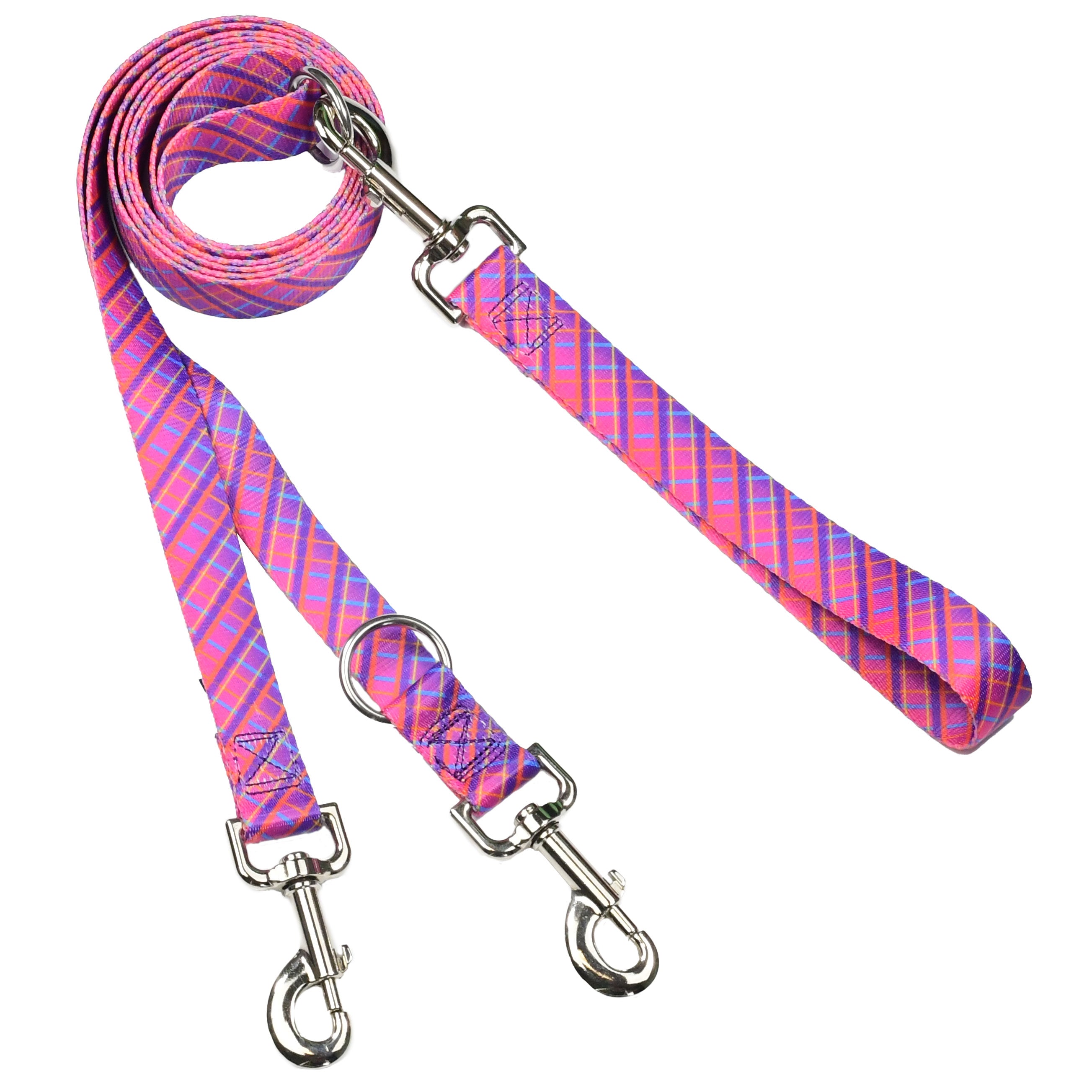 Neon Sunrise Pink Plaid Freedom No-Pull Dog Harness – EarthStyle