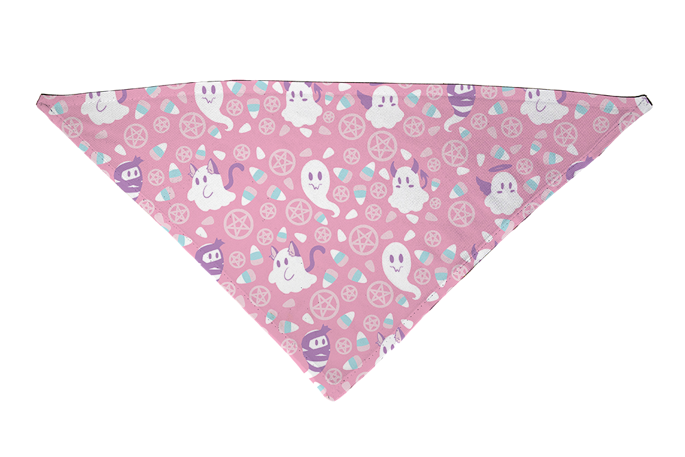 Pastel Goth Ghosties Dog Bandana