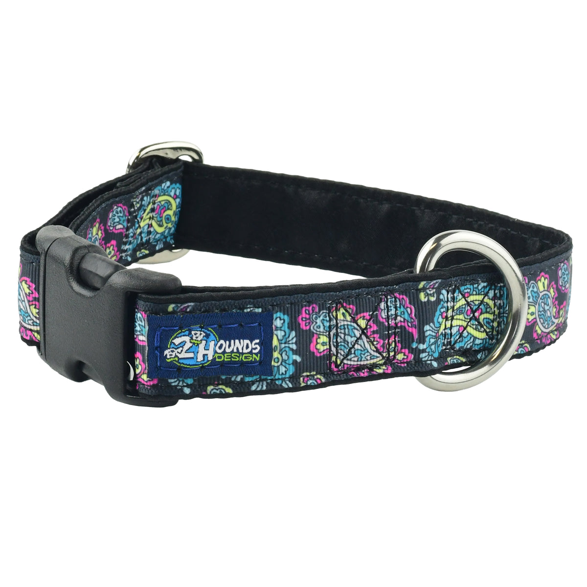 Paisley Bloom - Limited Buckle Martingale Dog Collar