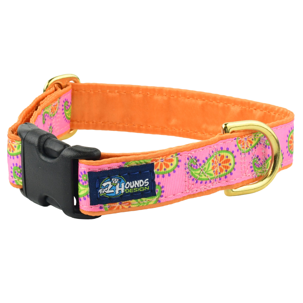 Pink Paisley - Limited Martingale Dog Collar