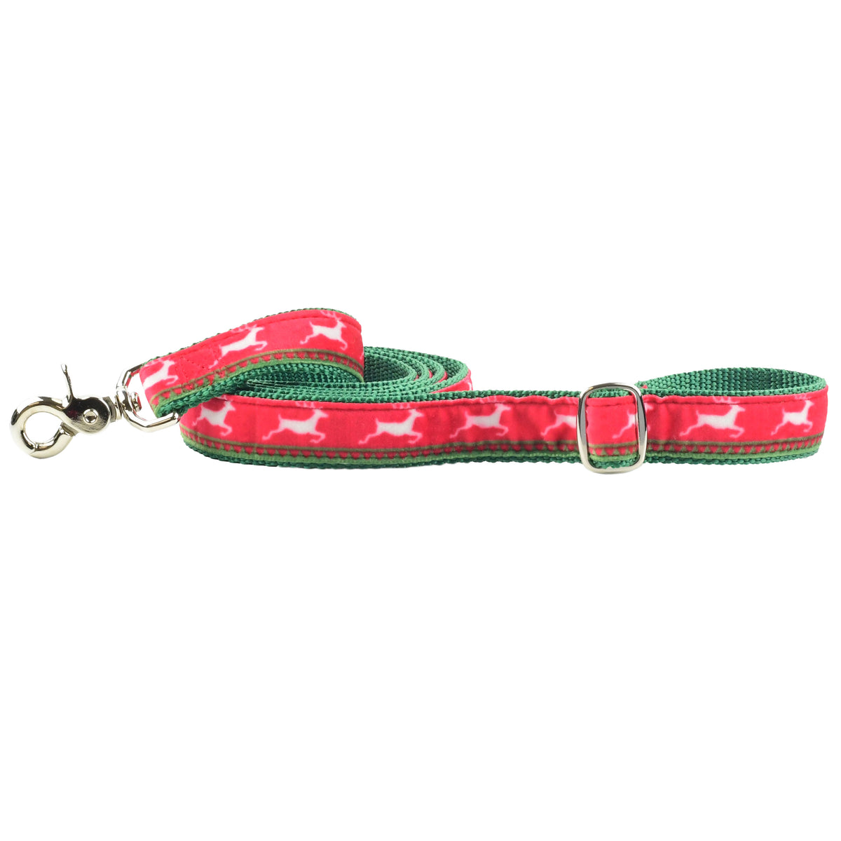 Reindeer Print Velvet Essential Buckle Martingale Dog Collar (1″ Only)