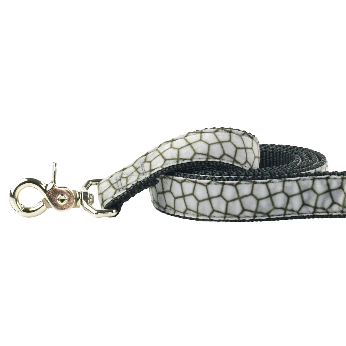Soho Loft Black & Gray Velvet Essential Dog Leash