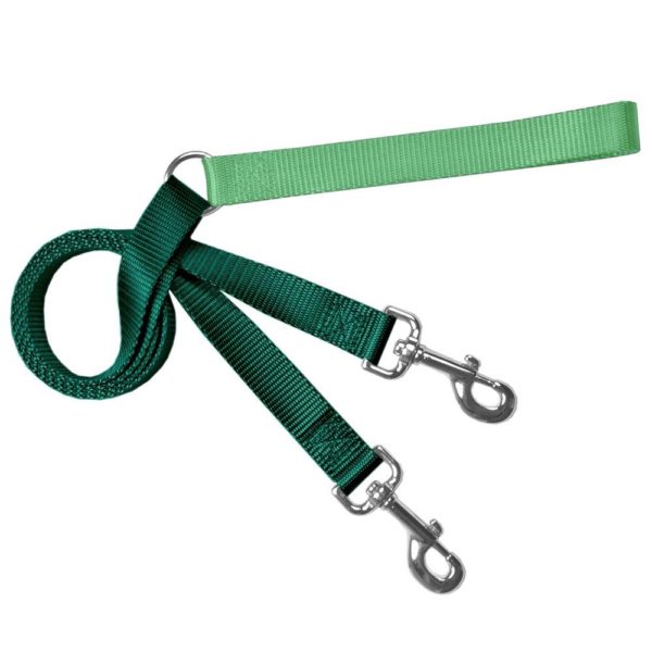 Kelly green and neon green training dog leash with adjustable hardware by 2 Hounds Design