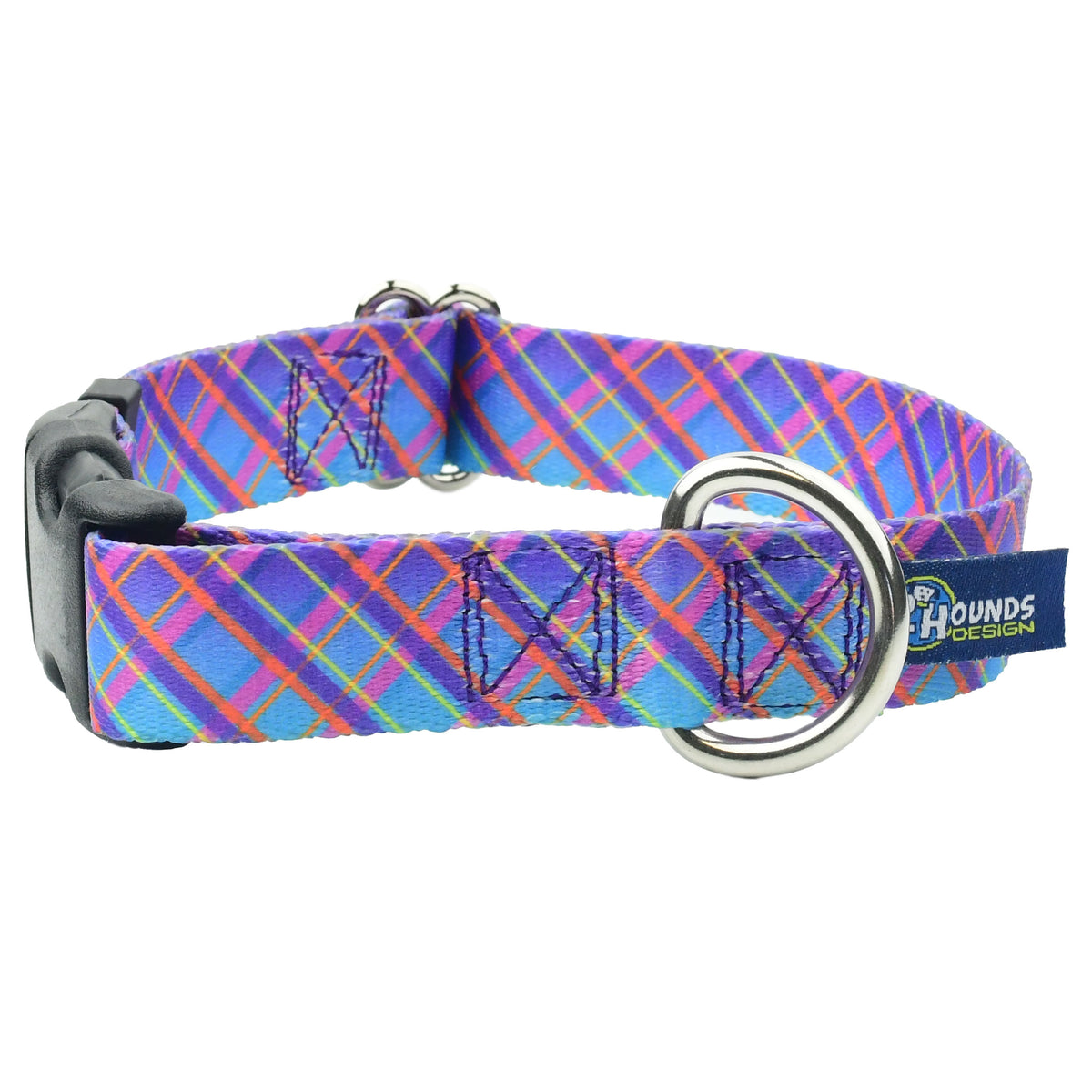 Twilight Glow Blue Plaid Dog Collar – EarthStyle