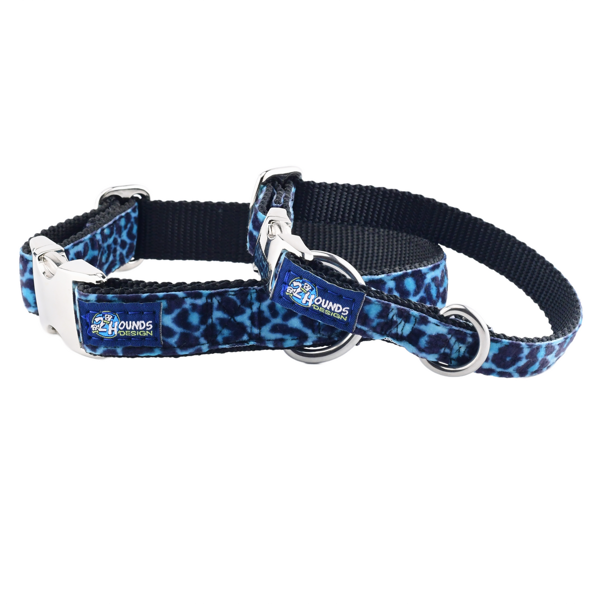 Wild Kitty Blue Velvet Essential Dog Collar