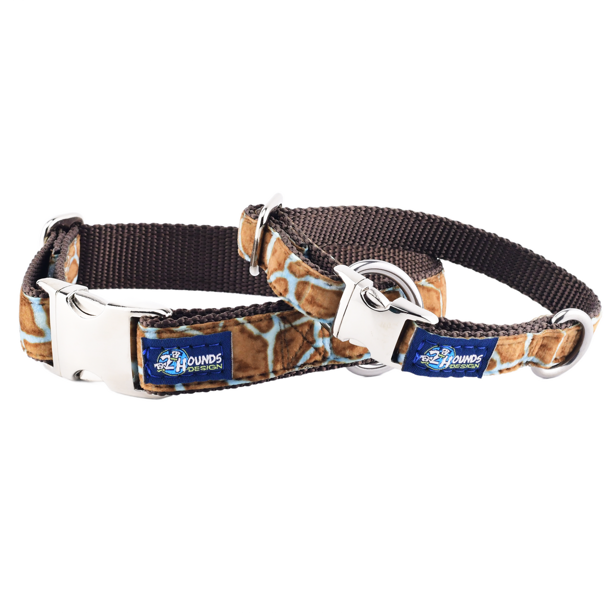 Wild Spots Blue Velvet Essential Dog Collar