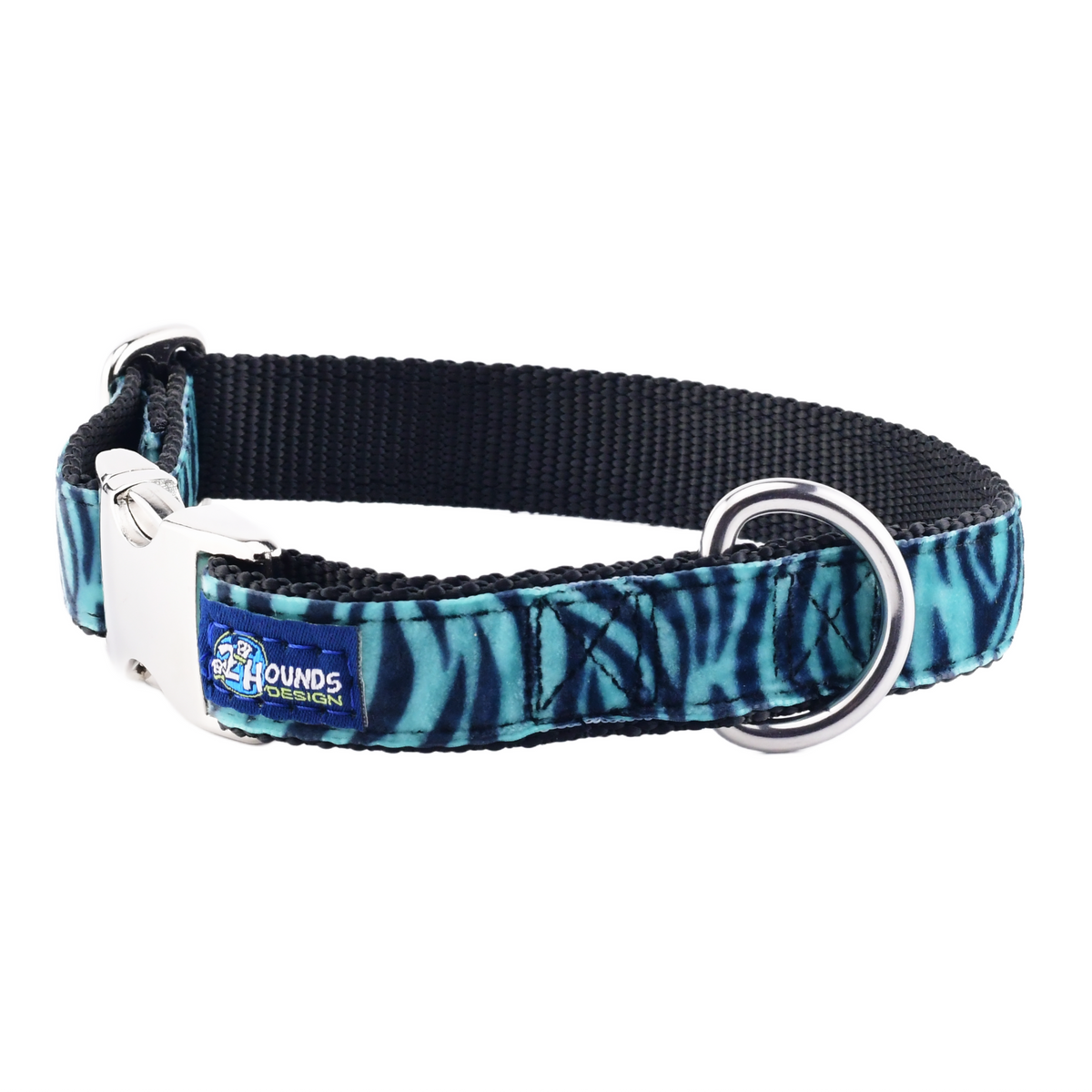 Wild Stripes Blue Velvet Essential Dog Collar