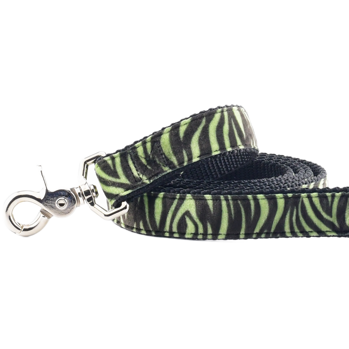 Wild Stripes Green Velvet Essential Dog Leash