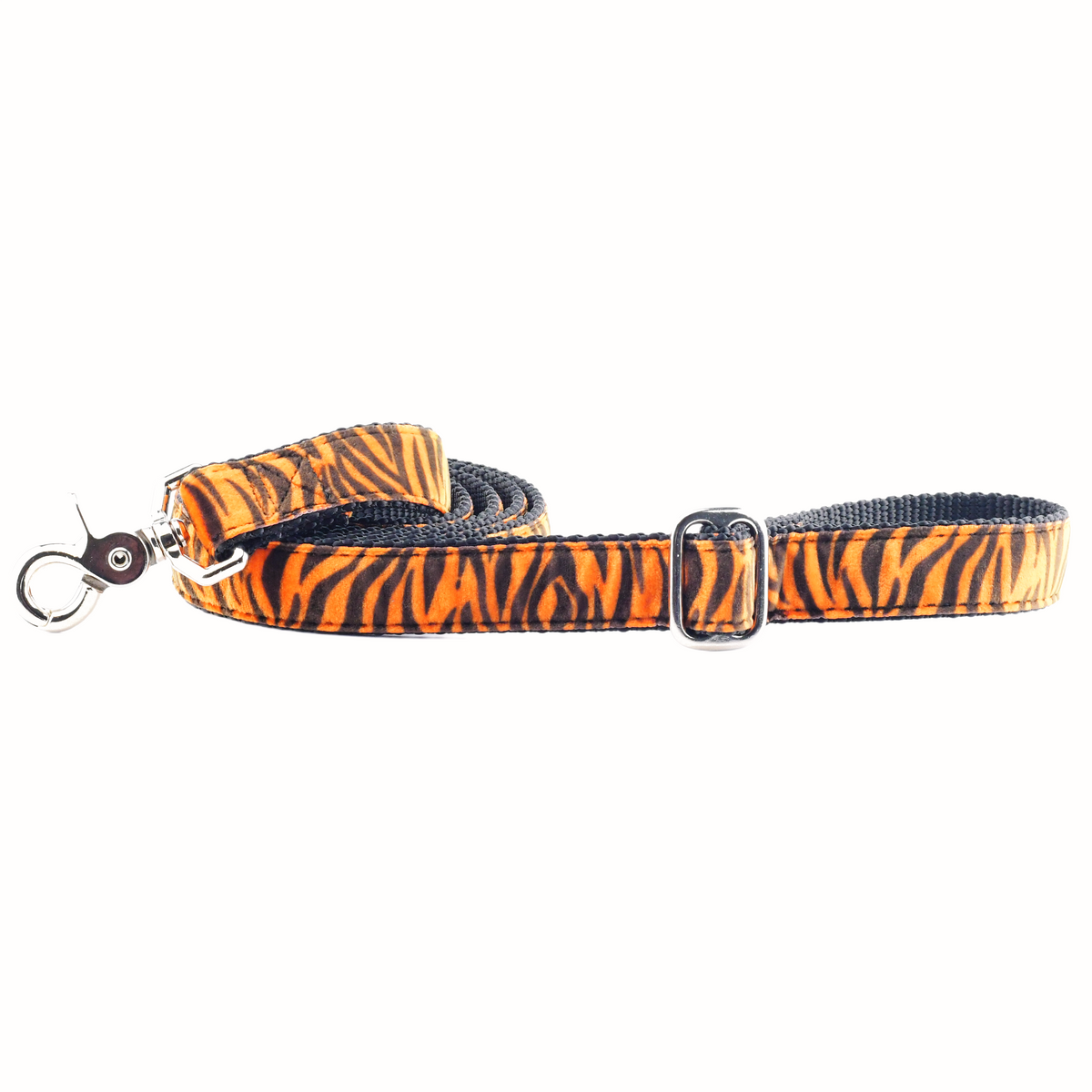 Wild Stripes Orange Velvet Essential Dog Leash