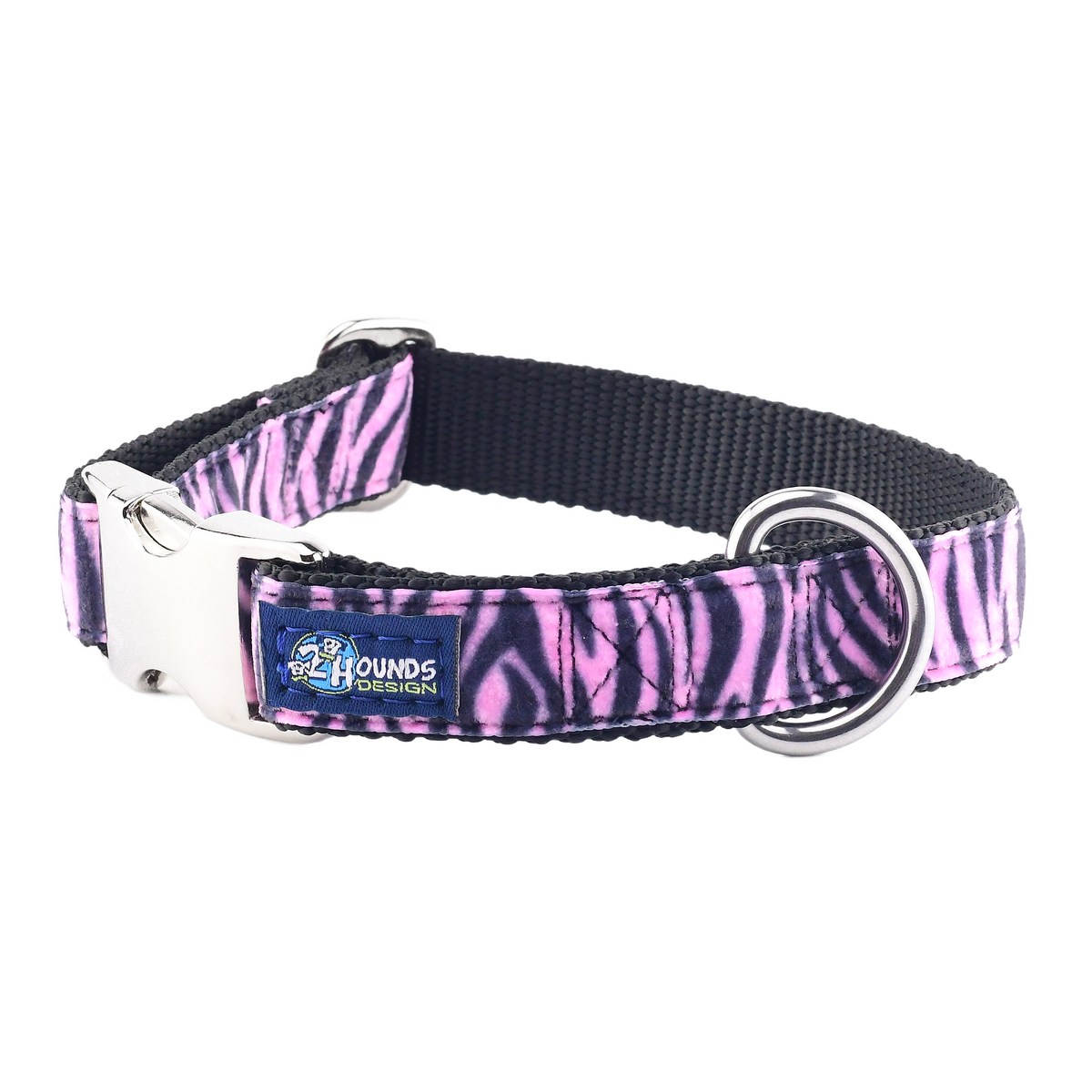 Wild Stripes Pink Velvet Essential Martingale Dog Collar