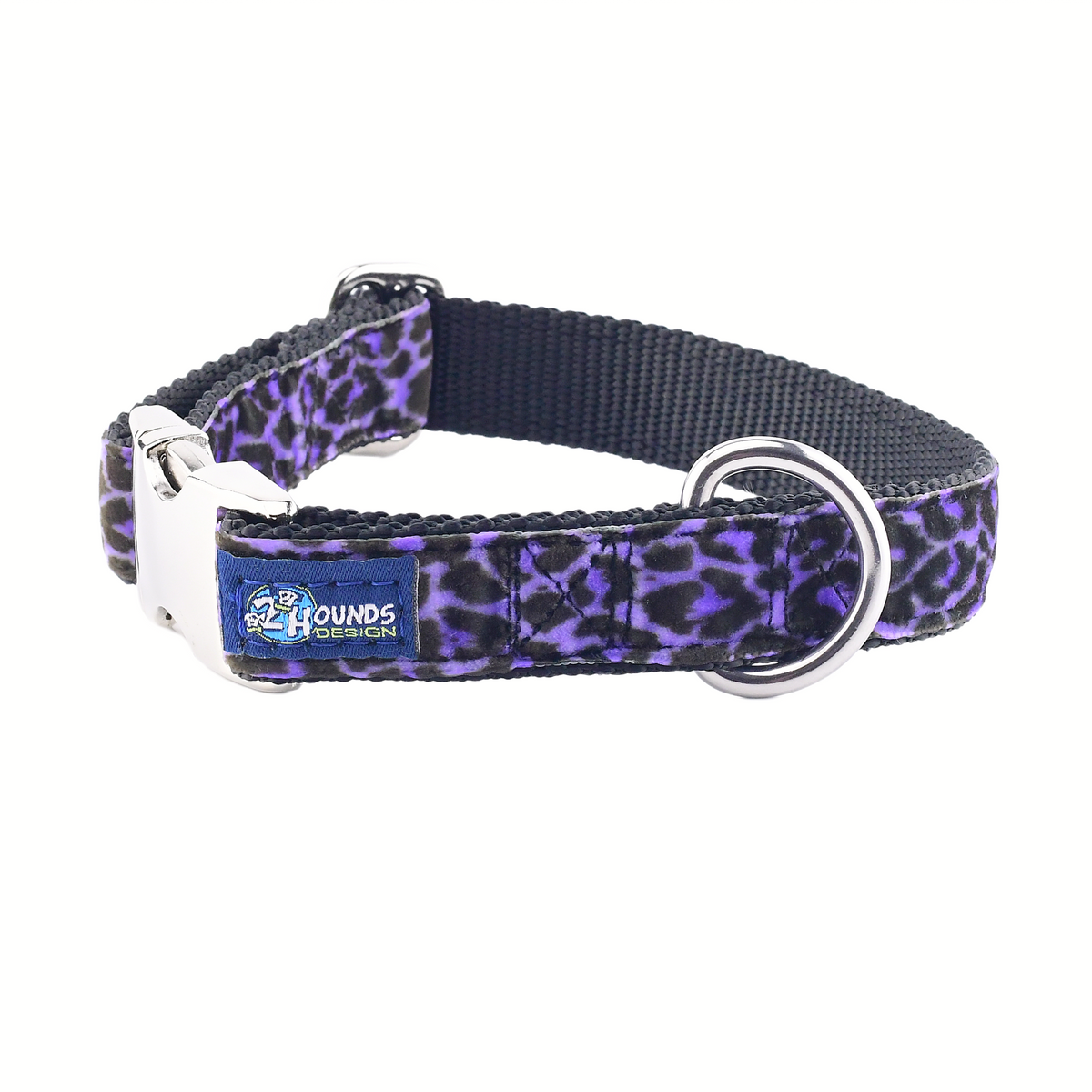 Wild Kitty Purple Velvet Essential Dog Collar