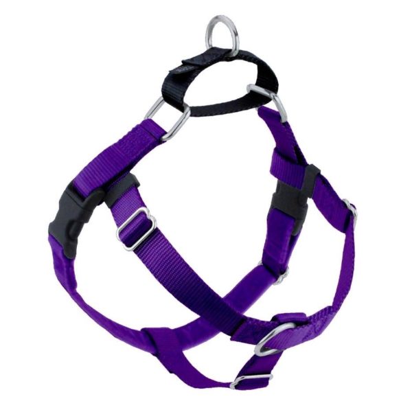 Purple Freedom No-Pull Dog Harness Hounds Design